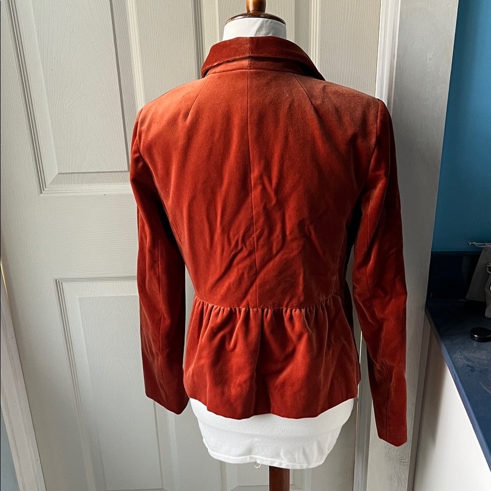 J Crew Rust Velvet Blazer - Picture 2 of 7